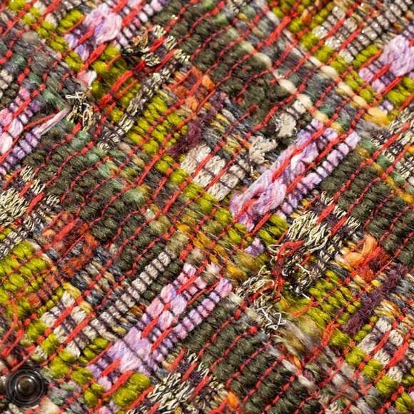 Missoni mixed wool metallic plaid long knit coat - Picture 9 of 9